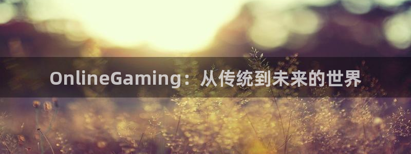 多宝电竞有名嘛：OnlineGaming：从传统到未来的世界